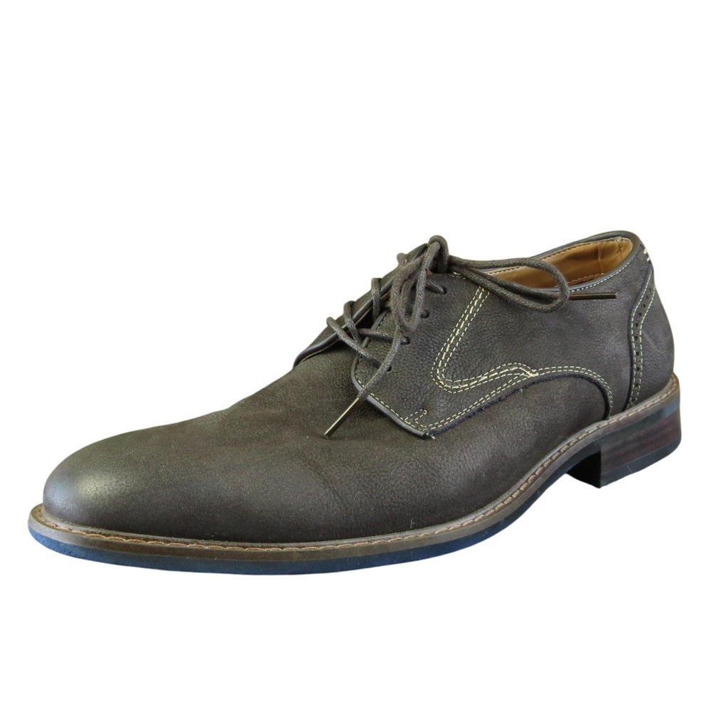 Steve Madden Bannon Men Derby Oxfords Shoes Size 7.5 Med Brown Leather Lace Up